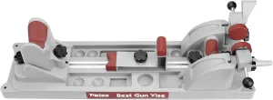 Tipton Best Gun Vise with Secure Adjustable Cradle, Storage Compartments for Cleaning, Gunsmithing and Firearm Maintenance, Red/Grey