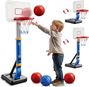 Toddler/Kids Basketball Hoop，Adjustable Height Poolside Mini Basketball Hoop, Swimming Pool Basketball Toys ，Indoor Outdoor Play Portable Basketball Games, Perfect Sports Gift for Boys Girls Age 3-12