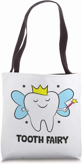 Tooth Fairy Crown Tooth Dentist Tote Bag