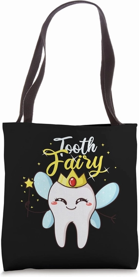 Tooth Fairy Dental Teeth Letter Tote Bag