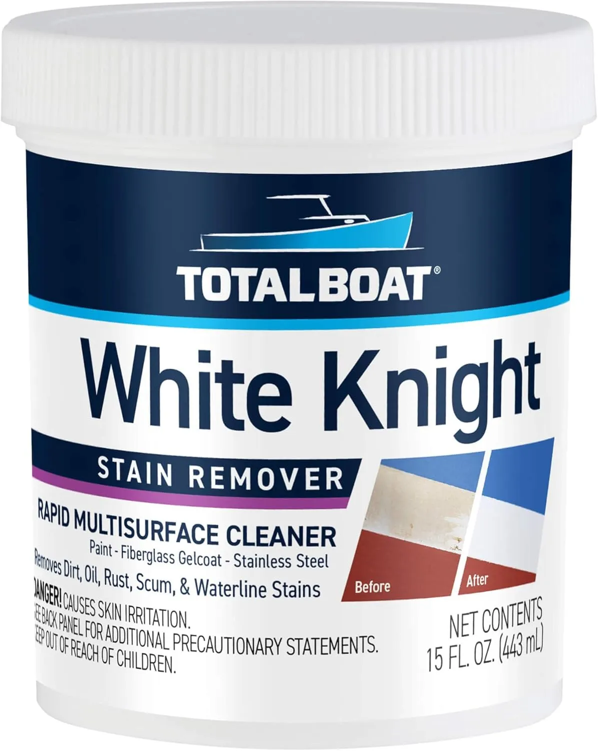 TotalBoat White Knight Fiberglass Stain Remover (15 Ounce)