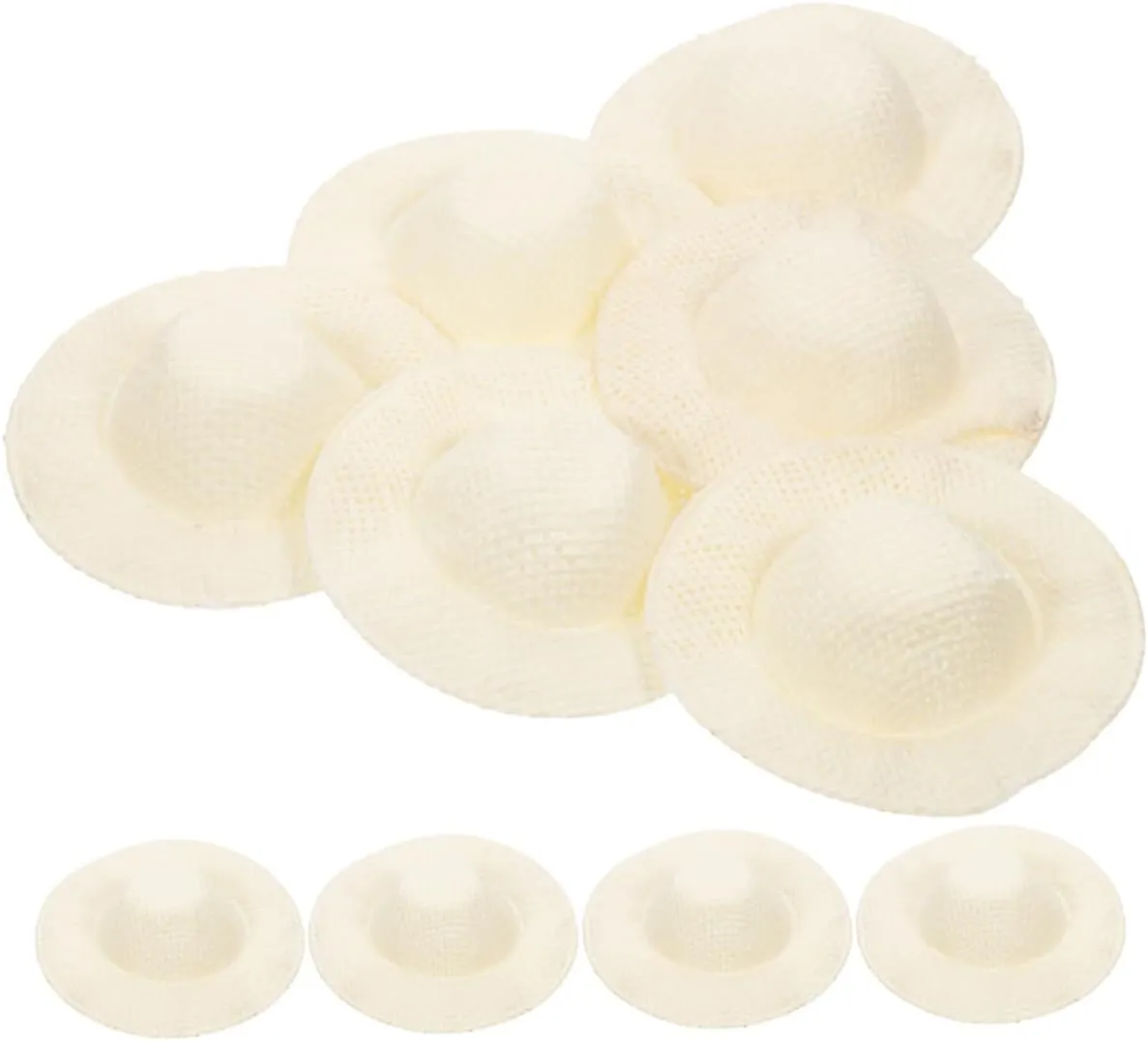 Totority 90pcs Miniature Doll Hats Woven Craft Accessories Decorative Tiny Hats for Dollhouses Crafts for Room Decor Jewelry Making