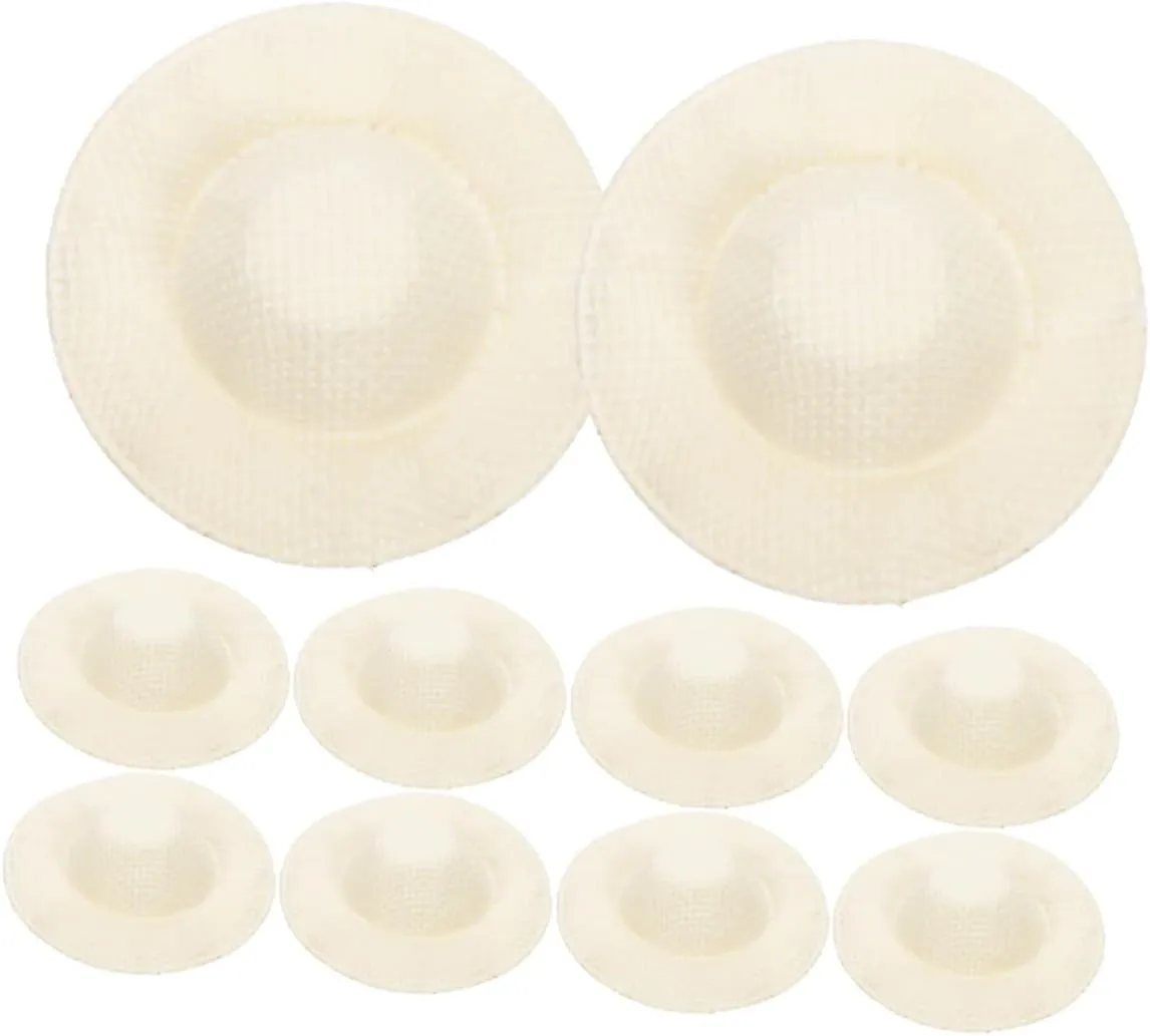 Totority 90pcs Miniature Doll Hats Woven Craft Accessories Decorative Tiny Hats for Dollhouses Crafts for Room Decor Jewelry Making