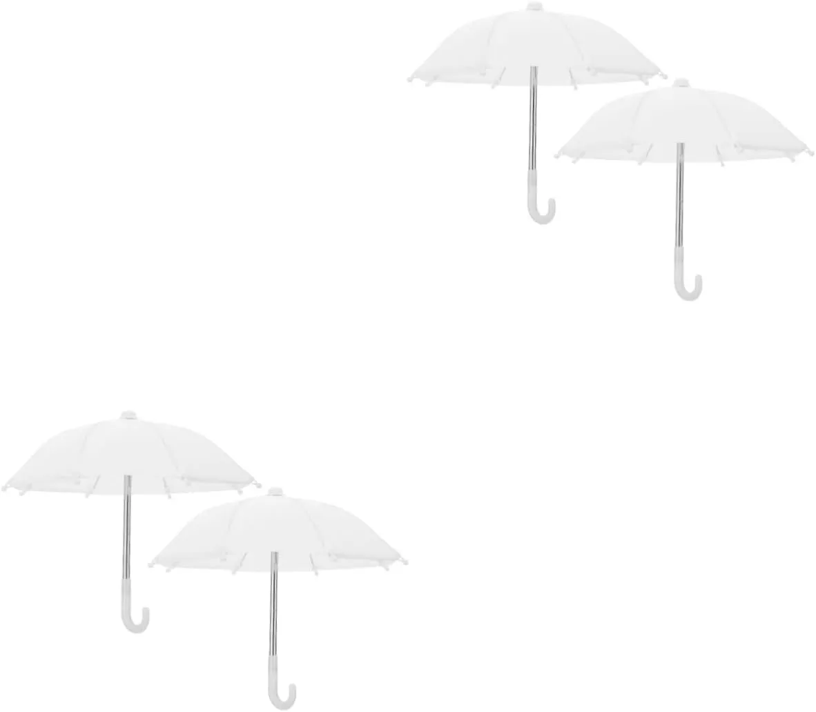 Totority Sets Doll House Accessory Miniature Umbrella Model White for Girls Doll Travel Play Toy Miniature Toys Decor Pcs