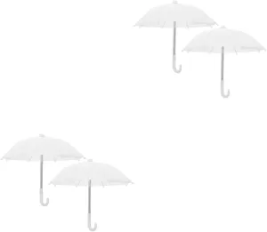 Totority Sets Doll House Accessory Miniature Umbrella Model White for Girls Doll Travel Play Toy Miniature Toys Decor Pcs