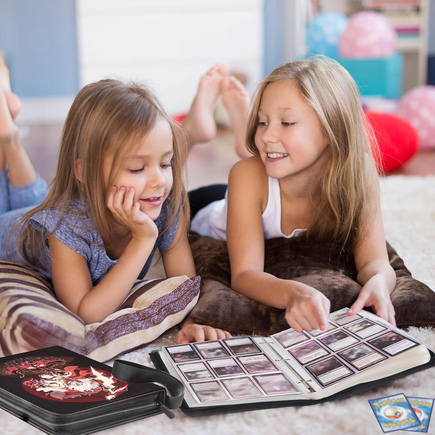 Trading Card Binder for One Piece Card Game,9 Pocket with 50 Sleeves up to 900 Cards One Piece TCG Card Binder,Waterproof Card Storage Bag with Sleeves,one piece for card Display Case