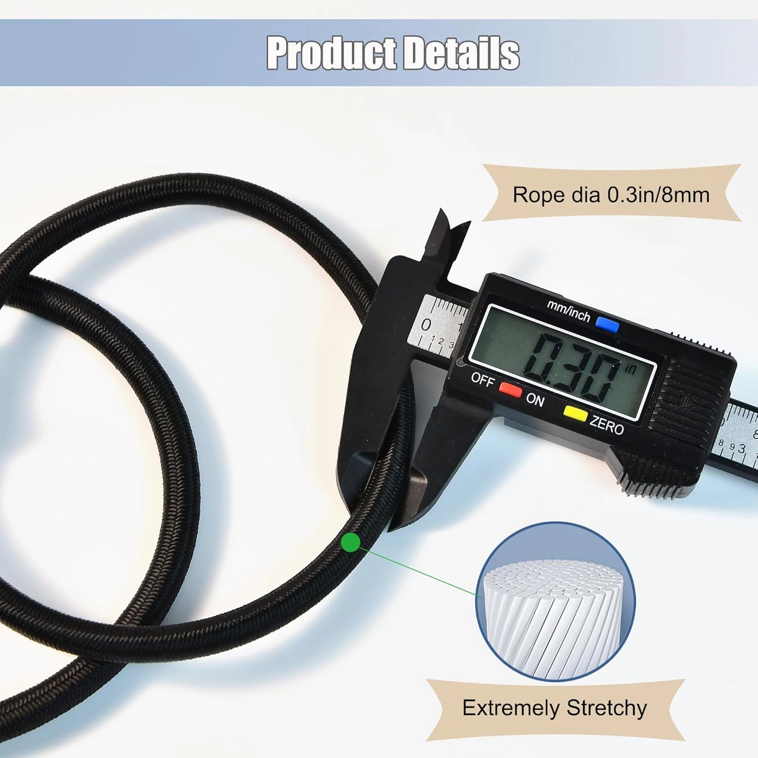 Trampoline Replacement Bungee Ropes –15 PCS 8.5in Heavy-Duty Elastic Cords for Trampoline Repair, Durable Jumping Mat Accessories, Fits 12-16 ft Round Trampolines, Include 1 PCS Install Puller Tool