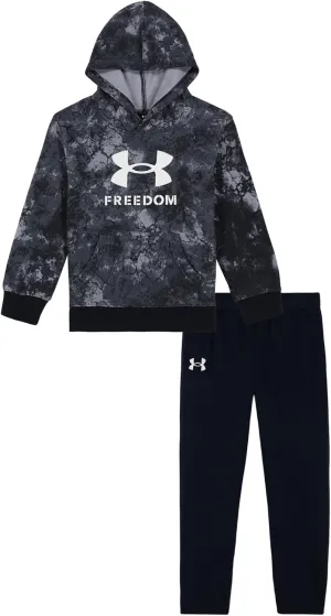 Under Armour boys Long Sleeve Logo Hoodie & Joggers Set, Ua Rival Hoodie Set
