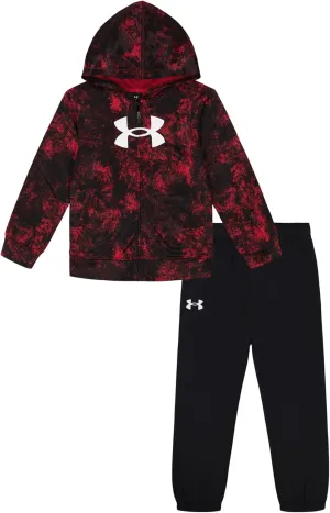 Under Armour UA PRINTED FZ HOODIE SET, Red Erode Print, 4