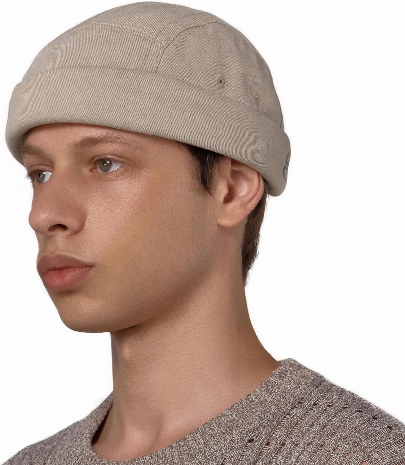 UNDERCONTROL Brimless Fisherman Trawler Beanie Washed Cotton Men Women Docker Hat Adjustable Low Profile Miki Watch Cap Korea