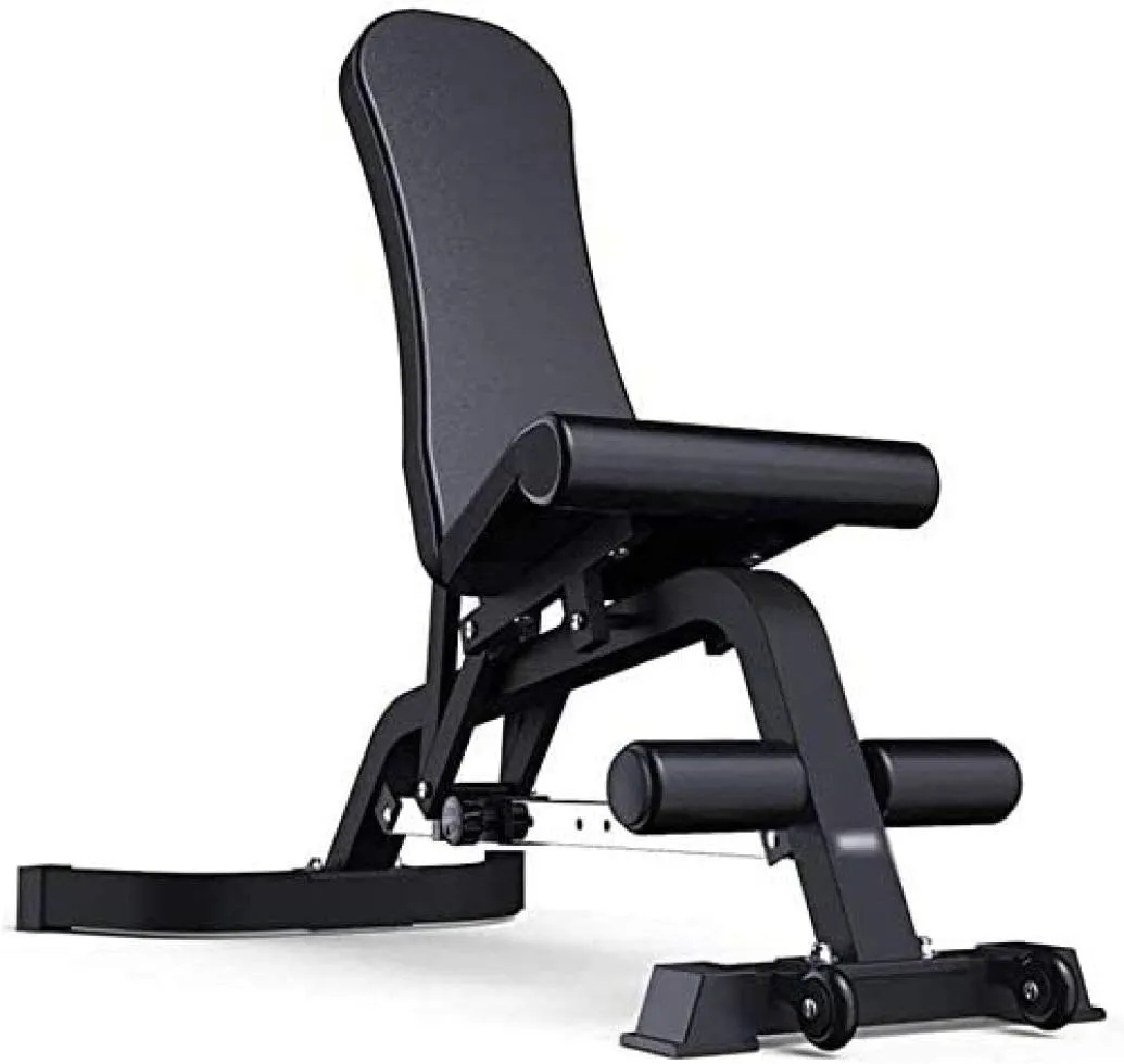 Utility Weight Bench Multi-Purpose Gym Bench Flat/Incline/Decline Exercise Utility Bench for Full Body Workout Black