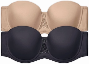 Vanity Fair Women's Beauty Back Smoothing Strapless Bra, 4-Way Stretch Fabric, Lightly Lined Cups Up to H