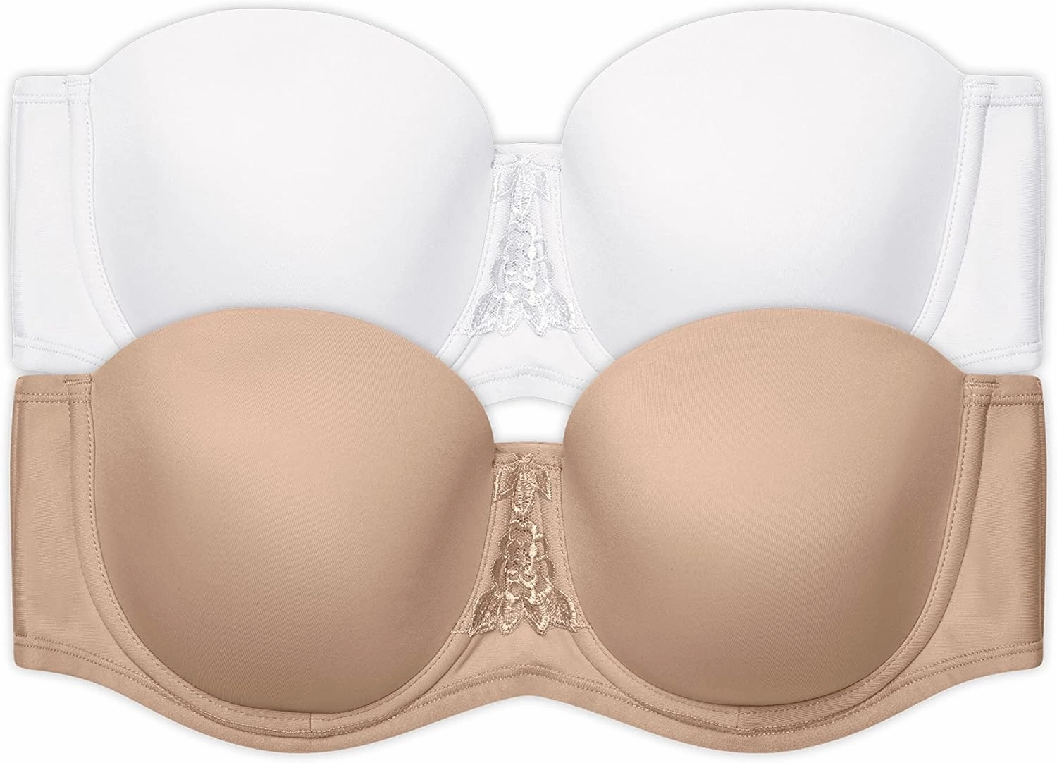 Vanity Fair Women's Beauty Back Smoothing Strapless Bra, 4-Way Stretch Fabric, Lightly Lined Cups Up to H