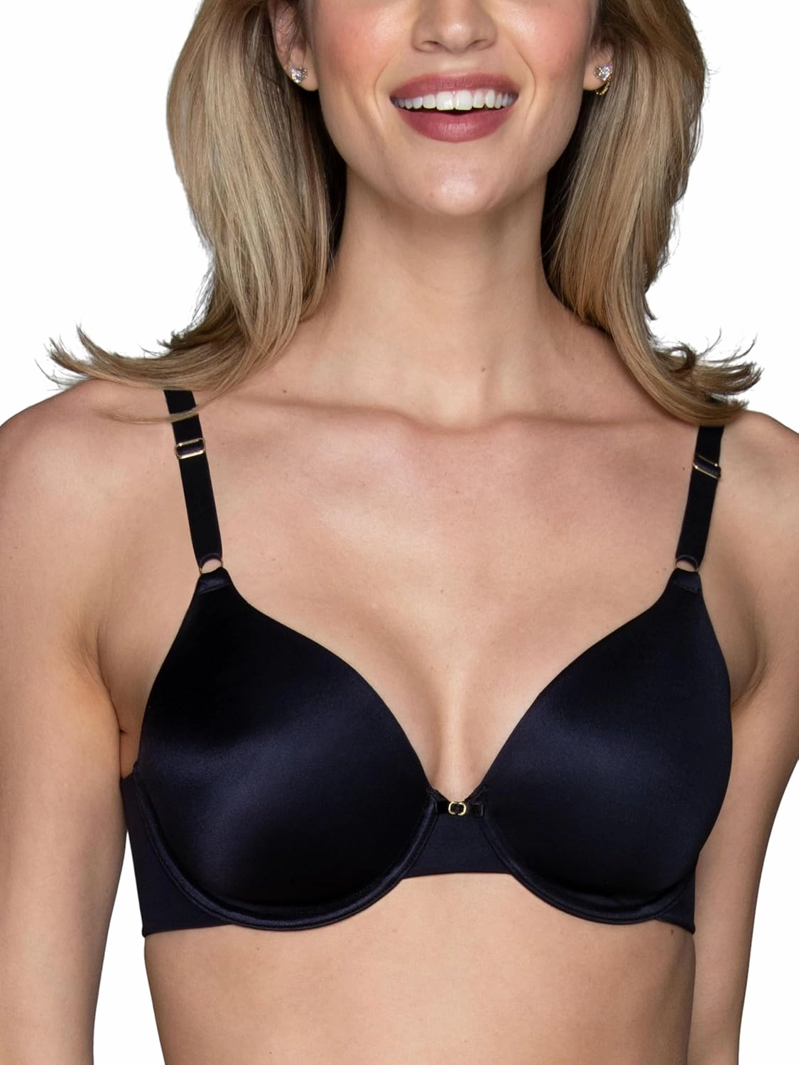 Vanity Fair Women's Full Coverage Beauty Back Smoothing Bra, 4-Way Stretch Fabric, Lightly Lined Cups up to DD