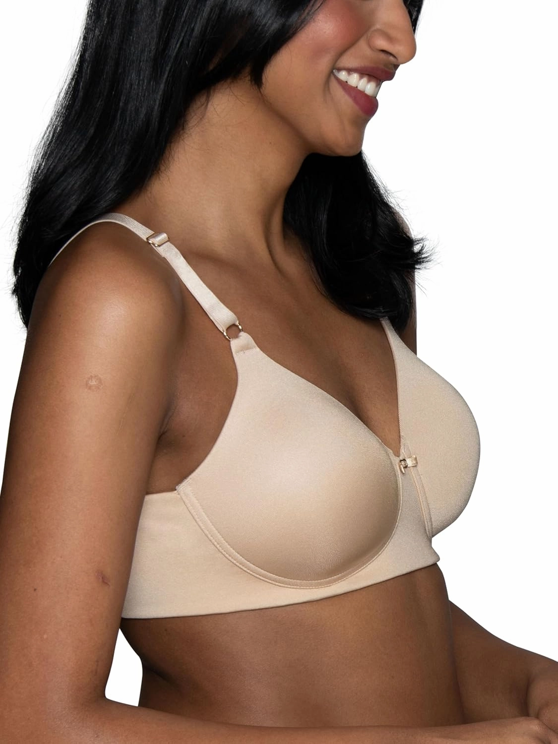 Vanity Fair Women's Full Coverage Beauty Back Smoothing Bra, 4-Way Stretch Fabric, Lightly Lined Cups up to DD