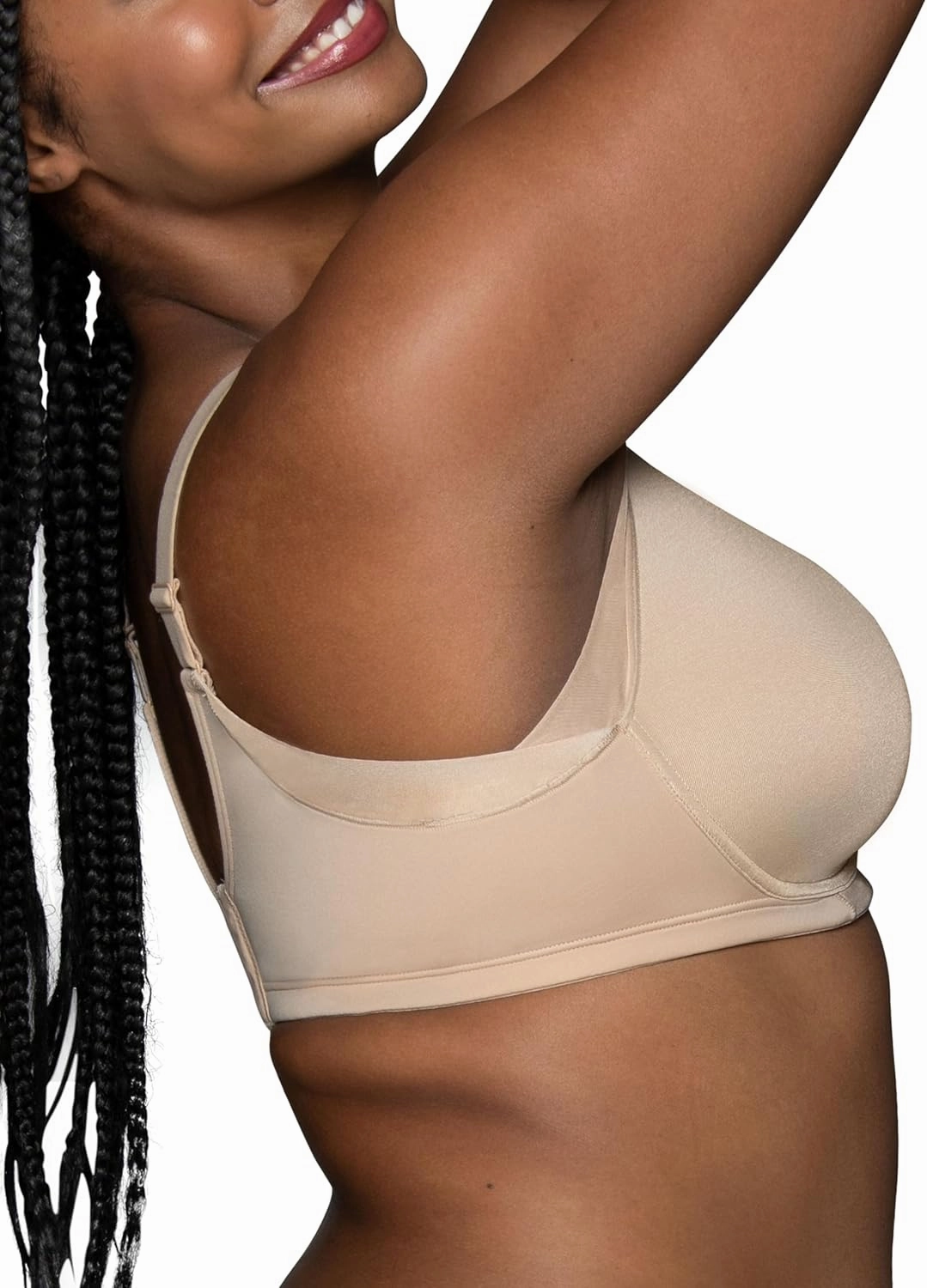 Vanity Fair Women's Full Figure Wireless Bra, Extended Side & Back Smoothing, Lightly Lined Cups Up to DDD