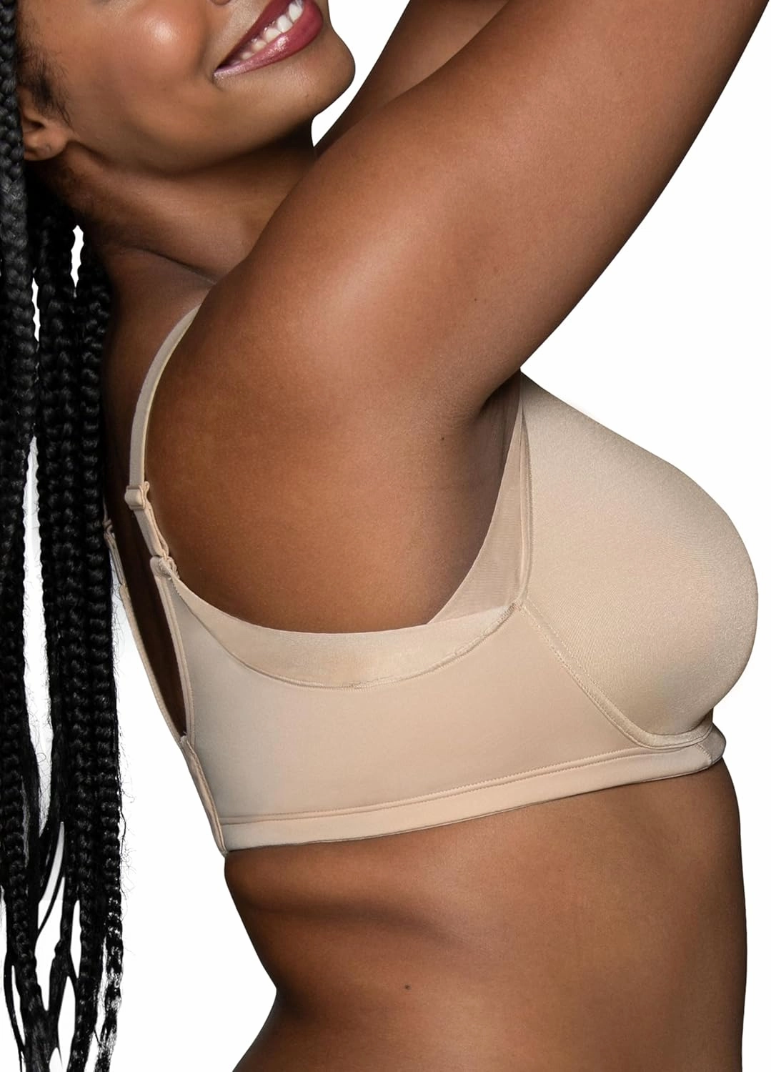 Vanity Fair Women's Full Figure Wireless Bra, Extended Side & Back Smoothing, Lightly Lined Cups Up to DDD