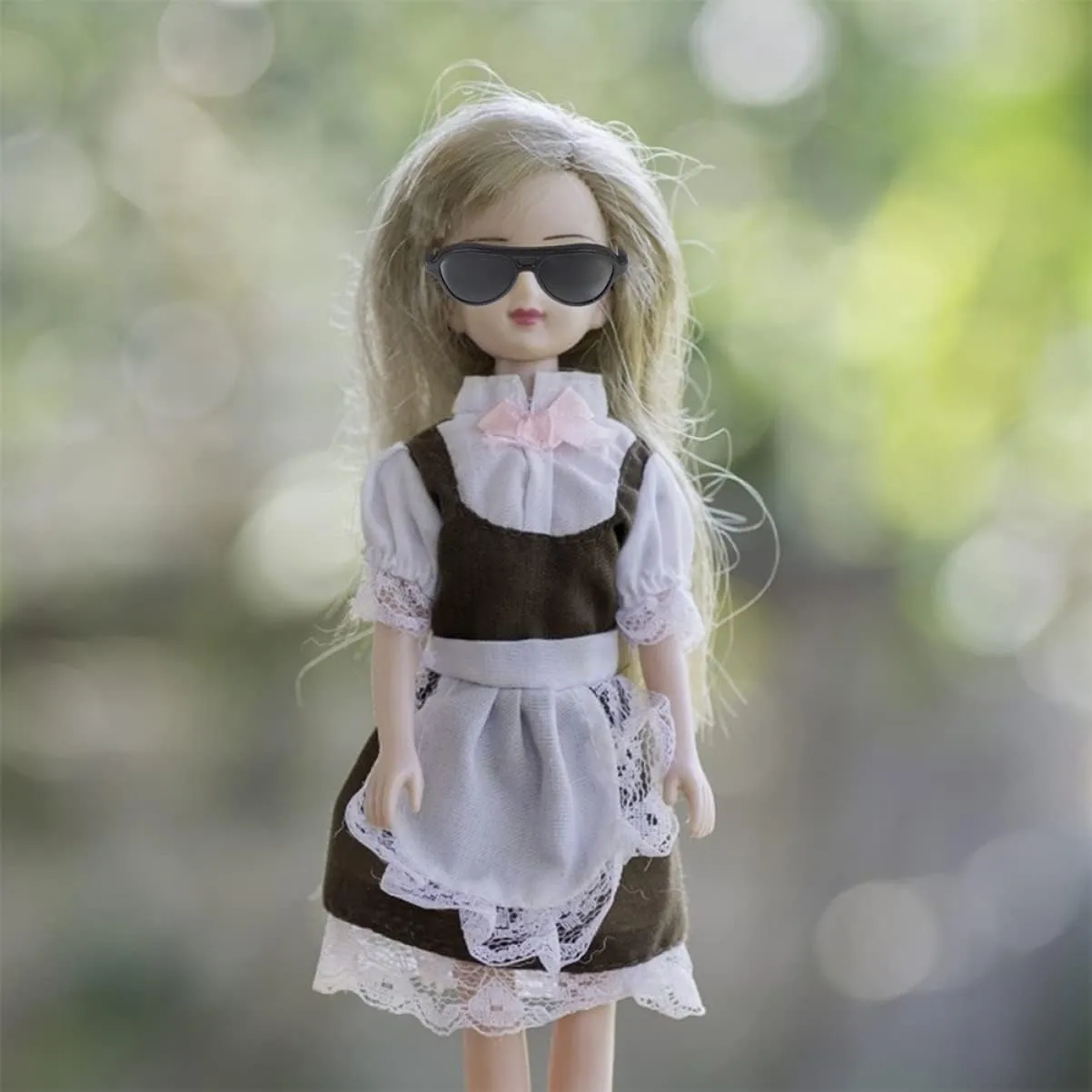 VICASKY 4sets Mini Sunglasses Doll Accessories DIY Decoration Plaything for Compact Eyewear for Dollhouse Lightweight Mini Sunglasses for Various Dolls Present 120pcs*4