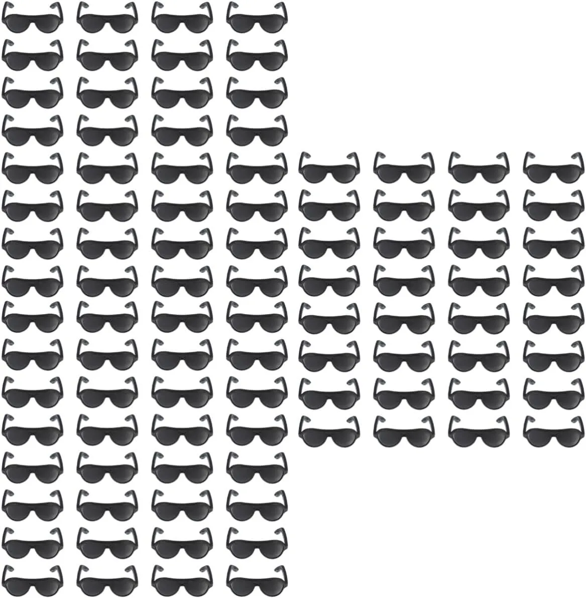 VICASKY 4sets Mini Sunglasses Doll Accessories DIY Decoration Plaything for Compact Eyewear for Dollhouse Lightweight Mini Sunglasses for Various Dolls Present 120pcs*4
