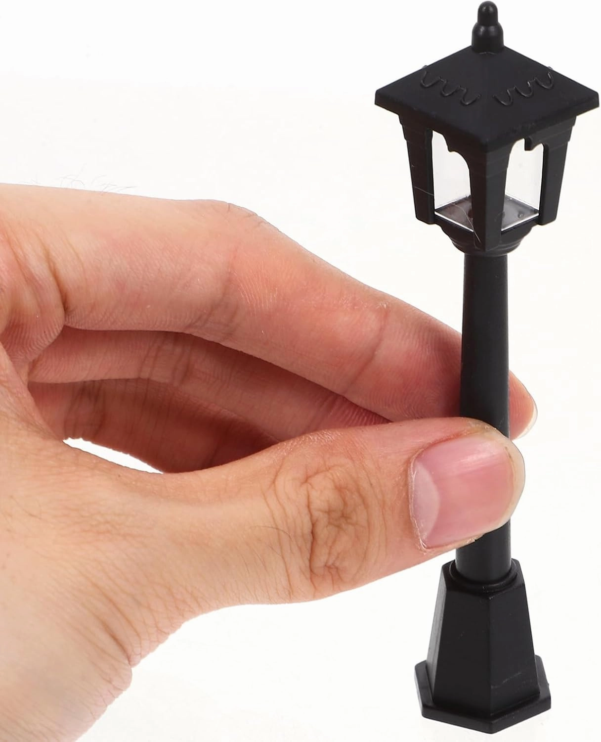 VICASKY 20pcs Miniature Street Light Model Dollhouse Lamp Post Decor for Mini House and Scene Realistic Fake Street Light Prop for Miniature Landscape and Home Decoration