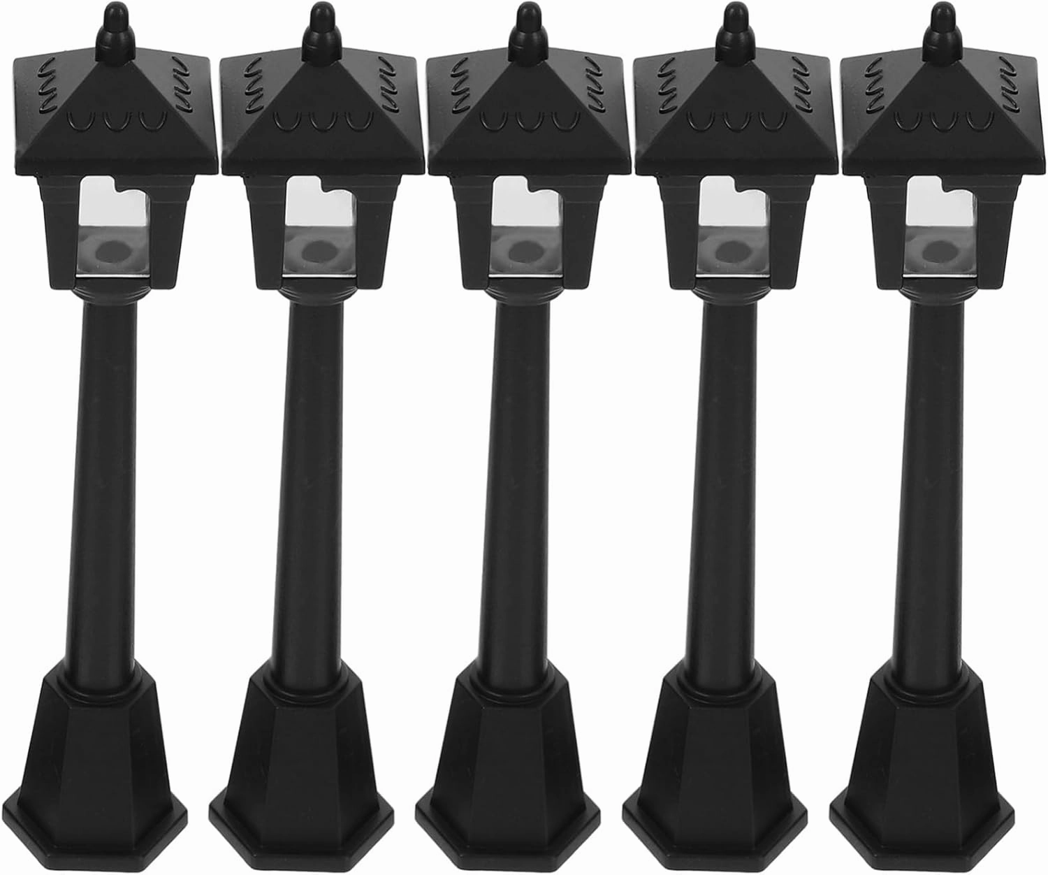 VICASKY 20pcs Miniature Street Light Model Dollhouse Lamp Post Decor for Mini House and Scene Realistic Fake Street Light Prop for Miniature Landscape and Home Decoration