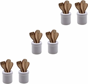 VICASKY 6 Sets Miniature Kitchen Ware of Kitchen Accessories for Dollhouses for Mini Home Decor and Creative Play