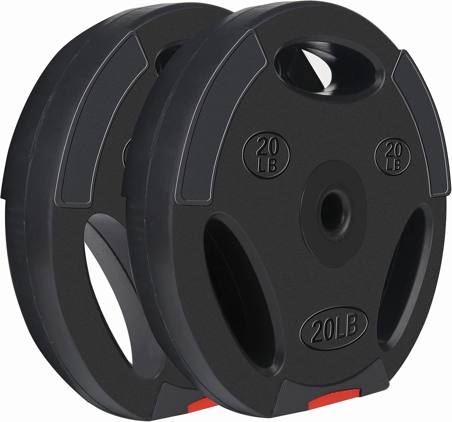Vinyl Standard 1-Inch Plate Weight Plate Set for Strength Training and Weightlifting