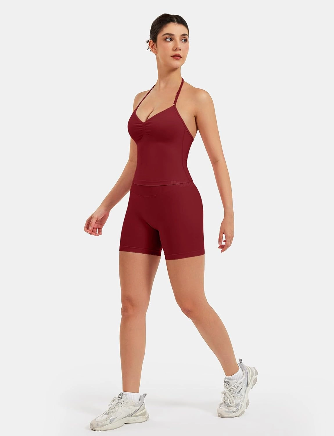 VOYJOY Impact Longline Strappy Top Workout Tank Tops for Women Impact Gym Sports Bra Camis