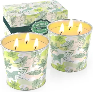 WarmEmbrace Citronella Candles Outdoor & Indoor, 40oz Large Citronella Candle 200H Burning Long Lasting, Soy Scented, 3-Wick Natural Soy Wax for Patio, Garden, Backyard, Camping, Cookout