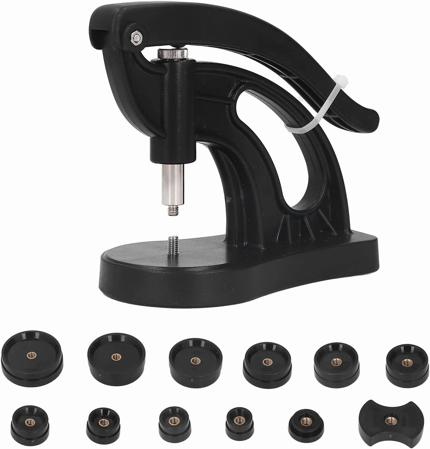 Watch Press Set Back Case Closer ABS Replacement Repair Tool Kit Stamping Machine with 12 Dies Watch Press Set