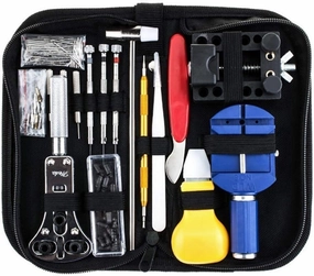 Watch Repair Kit,Watch Battery Replacement Tool Kit with Carrying Case,Watch Band Strap Repair Tool Set for Repairing Various Watches