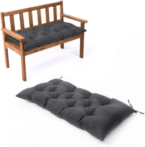 Waterproof Lounger Seat Cushions Outdoor Loveseat Bench Seat Pads Tufted Bench Cushion (47.2 X 19.7 Inch, Dark Gray)