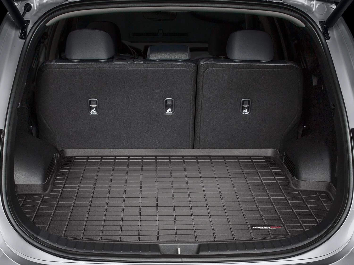 WeatherTech Cargo Trunk Liner for Hyundai Santa Fe, Santa Fe Hybrid, Santa Fe Plug-in Hybrid - Behind 2nd Row (401415) Black