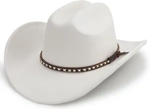 Western Cowboy Hat for Women and Men, Unisex Big Wide Brim Felt Hats for Cowboys and Cowgirls
