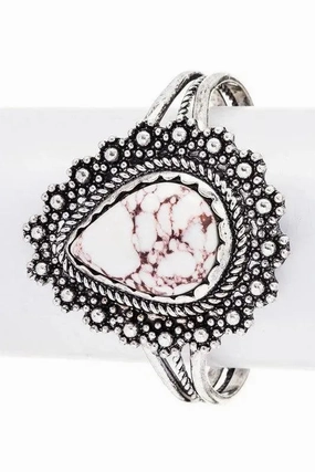 Western Pear Shape Stone Cuff
