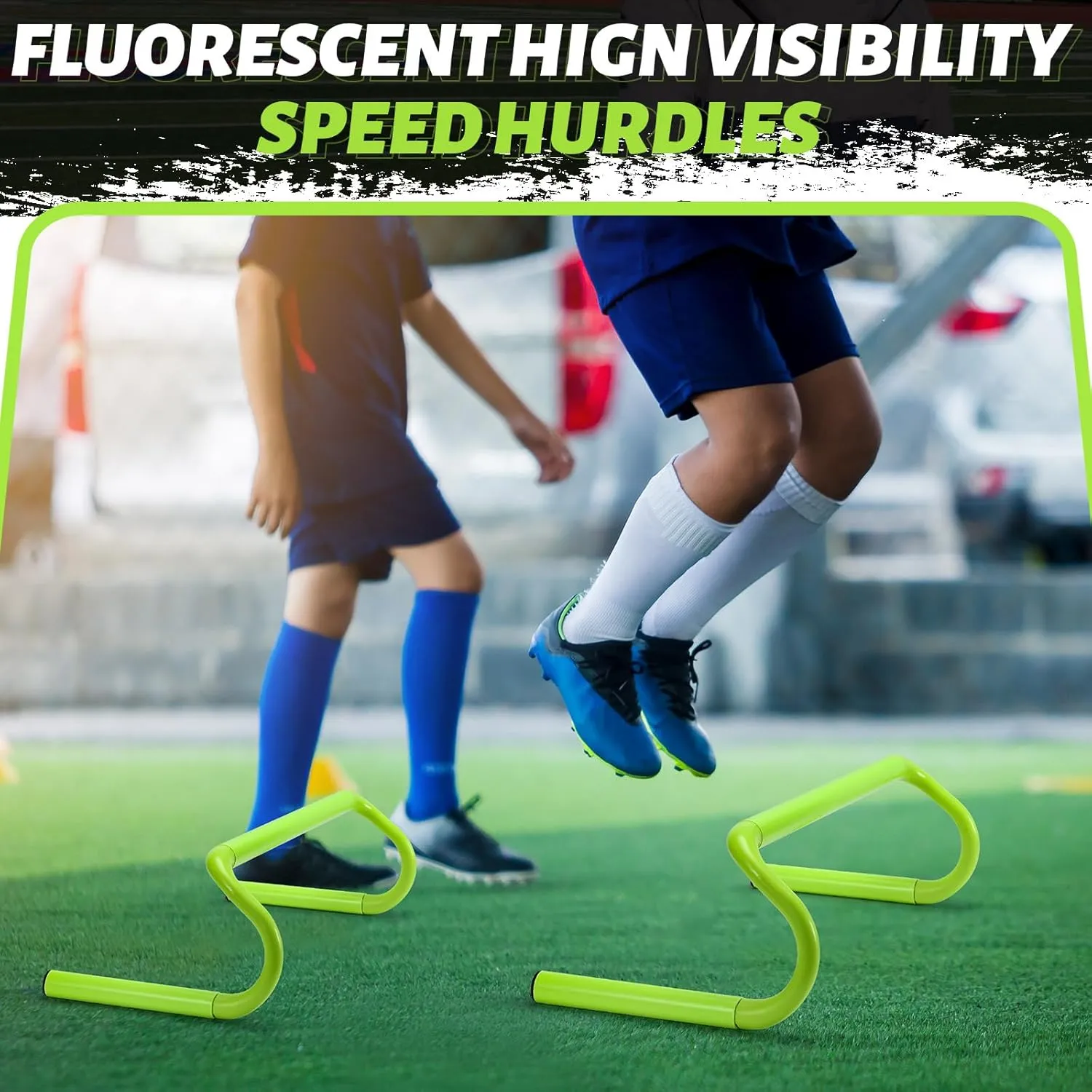 Wettarn 10 Pcs Speed Agility Training Hurdles Detachable Durable Hurdle Agility Plyometric and All Purpose Speed Training Equipment for Athletes Soccer Basketball