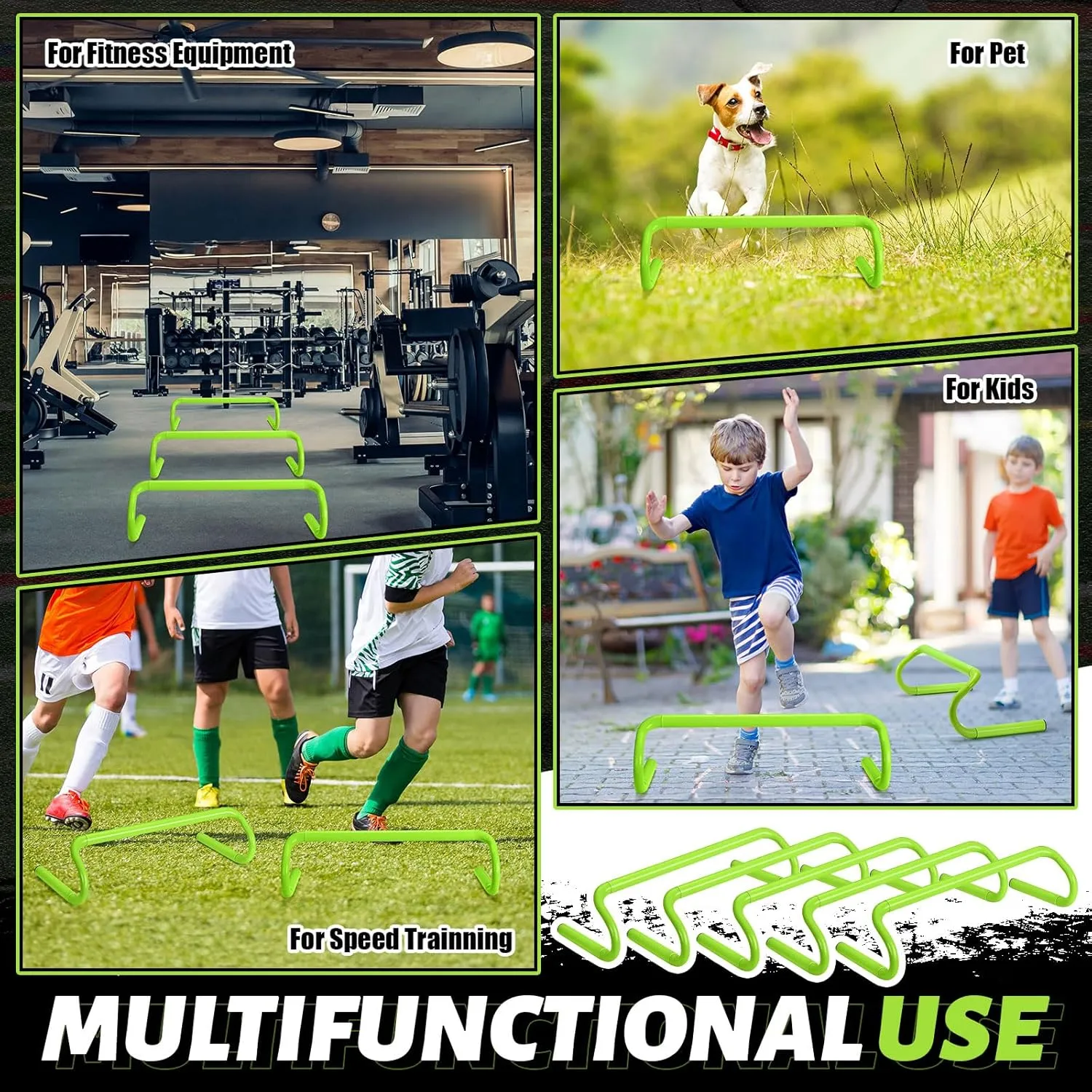 Wettarn 10 Pcs Speed Agility Training Hurdles Detachable Durable Hurdle Agility Plyometric and All Purpose Speed Training Equipment for Athletes Soccer Basketball