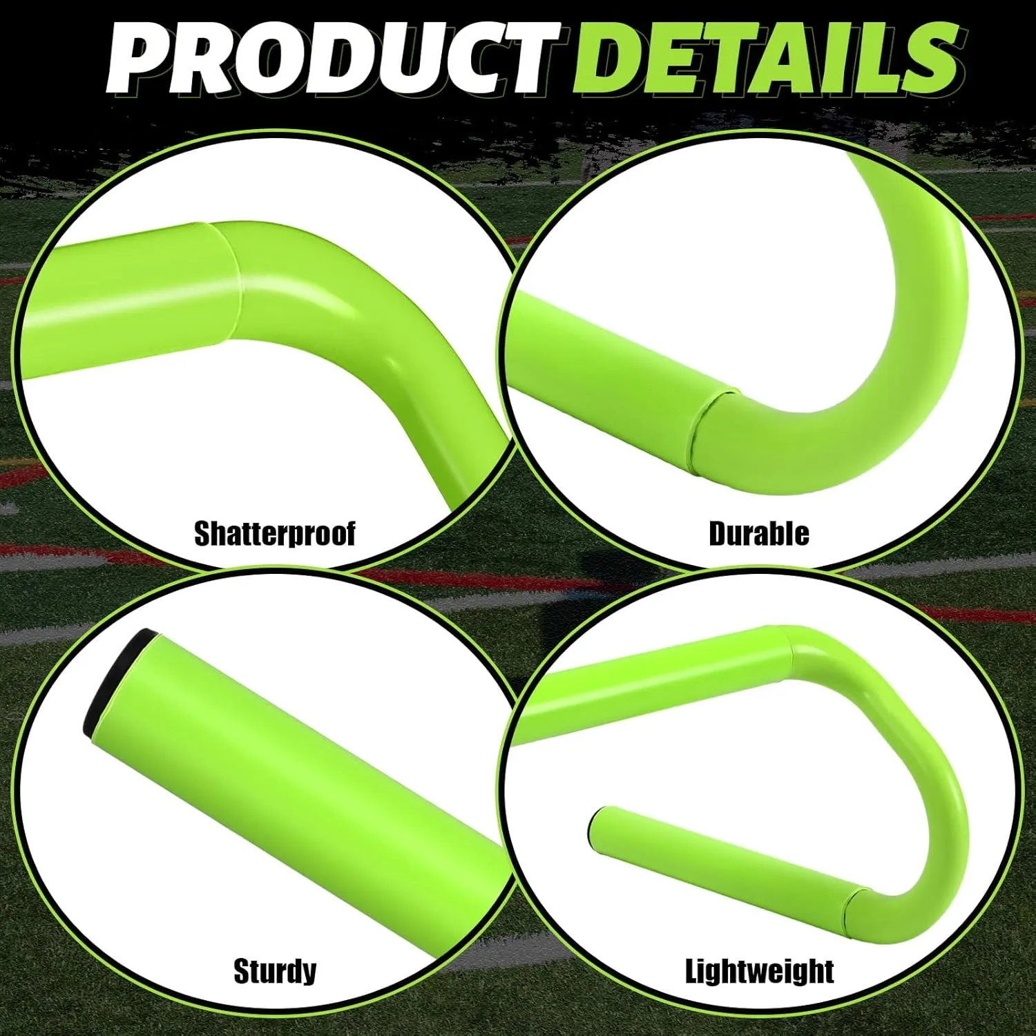 Wettarn 10 Pcs Speed Agility Training Hurdles Detachable Durable Hurdle Agility Plyometric and All Purpose Speed Training Equipment for Athletes Soccer Basketball
