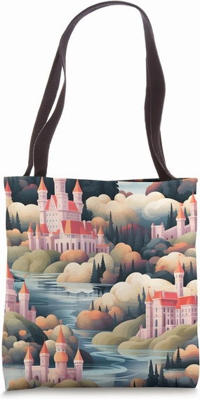 Whimsical Castle Dreamscape | Magical Chateau Tote Bag