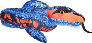 Wild Republic Snake Plush, Stuffed Animal, Plush Toy, Kids Gifts, Pet Snake, Blue Orange, 54 Inches