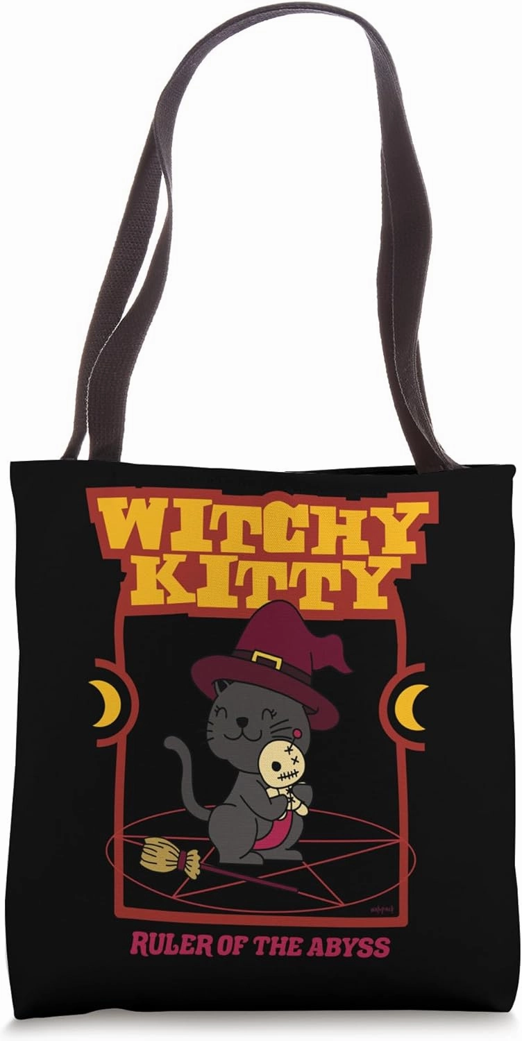 Witchy Kitty - Ruler Of The Abyss Tote Bag