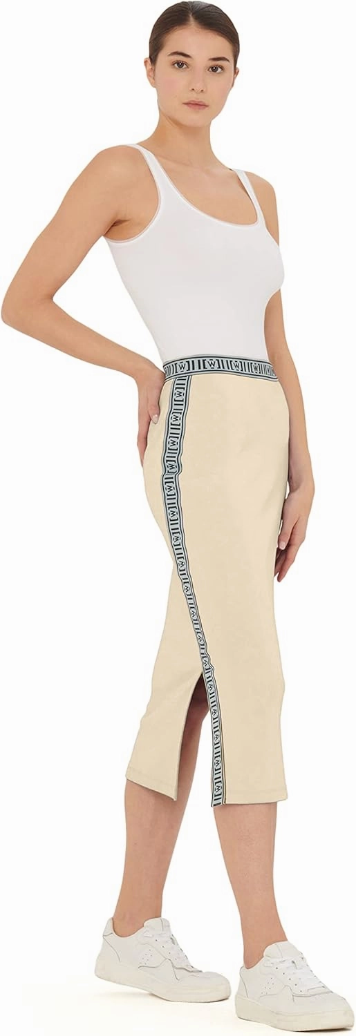 Wolford Sweater Skirt for Women Soft Fleece Midi Logo Waistband Side Slits Exceptional Warmth Comfortable in All Occasion