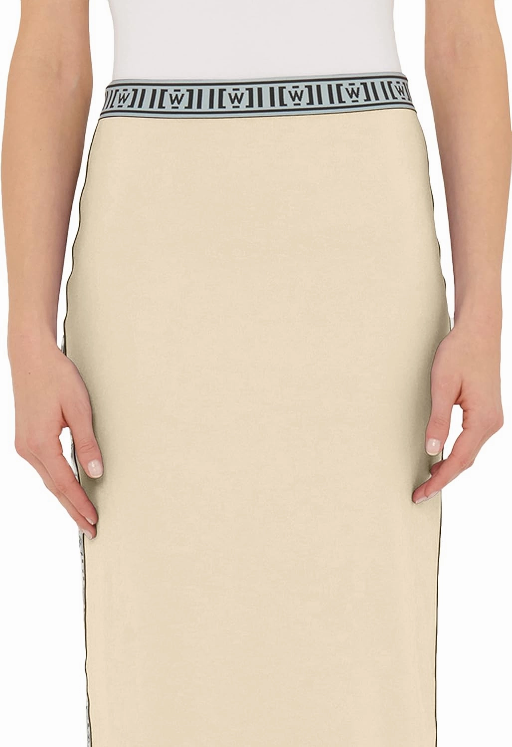 Wolford Sweater Skirt for Women Soft Fleece Midi Logo Waistband Side Slits Exceptional Warmth Comfortable in All Occasion