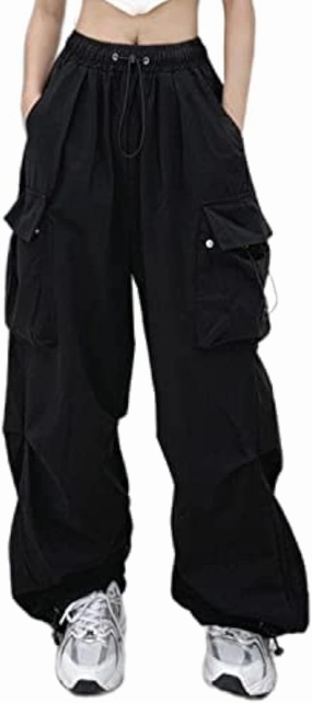 Women Cargo Pants Baggy Y2K Clothing Multi Pockets High Waist Loose Straight Leg Pants Vintage Grunge Aesthetic Clothes