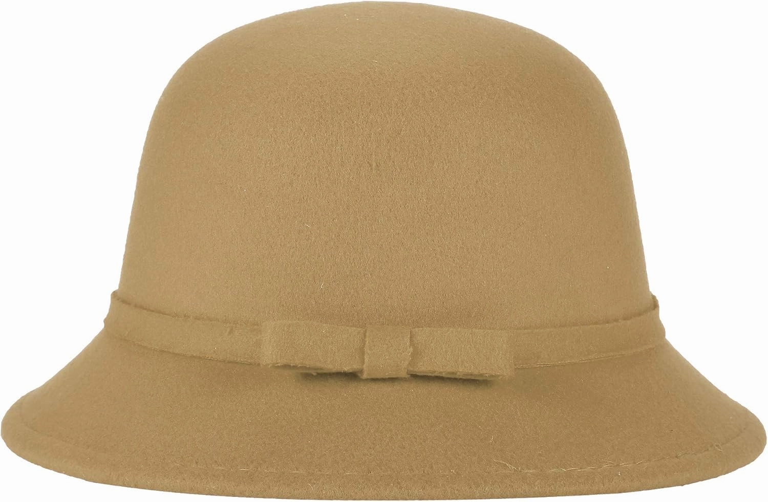Women Felt Hat, Bucket Hat, Adjustable Vintage Bowler Suede Wool Hat with Bowknot