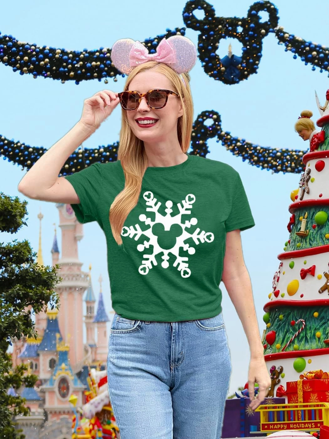 Women Magic Kingdom Castle Shirt Castle Fairy Graphic Tee Women Casual Vacation Holiday Short Sleeve Tee Top