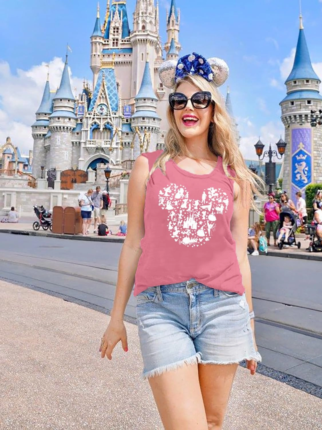 Women Magic Kingdom Castle Shirt Castle Fairy Graphic Tee Women Casual Vacation Holiday Short Sleeve Tee Top