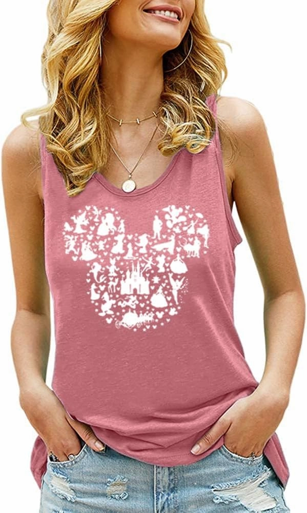 Women Magic Kingdom Castle Shirt Castle Fairy Graphic Tee Women Casual Vacation Holiday Short Sleeve Tee Top