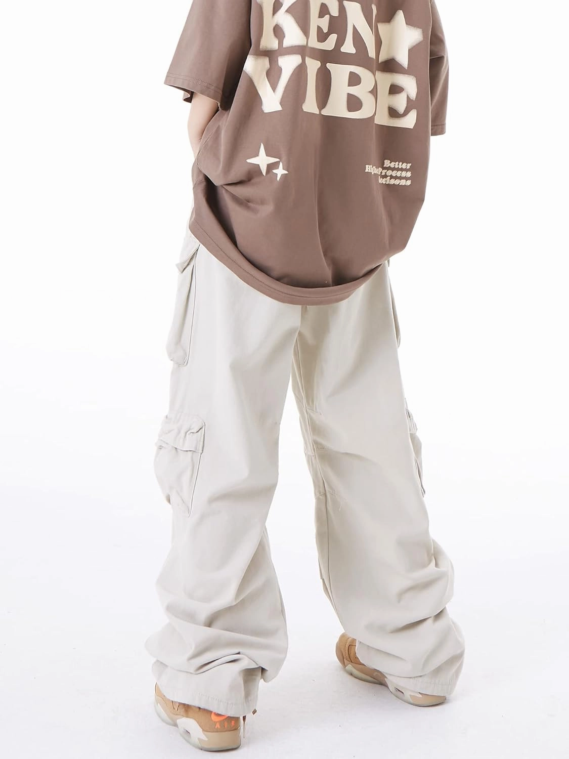 Women's Baggy Cargo Pants Y2K Clothing Multi-Pocket Relaxed Fit Jeans Fairy Grunge Clothes Alt Emo Streetwear