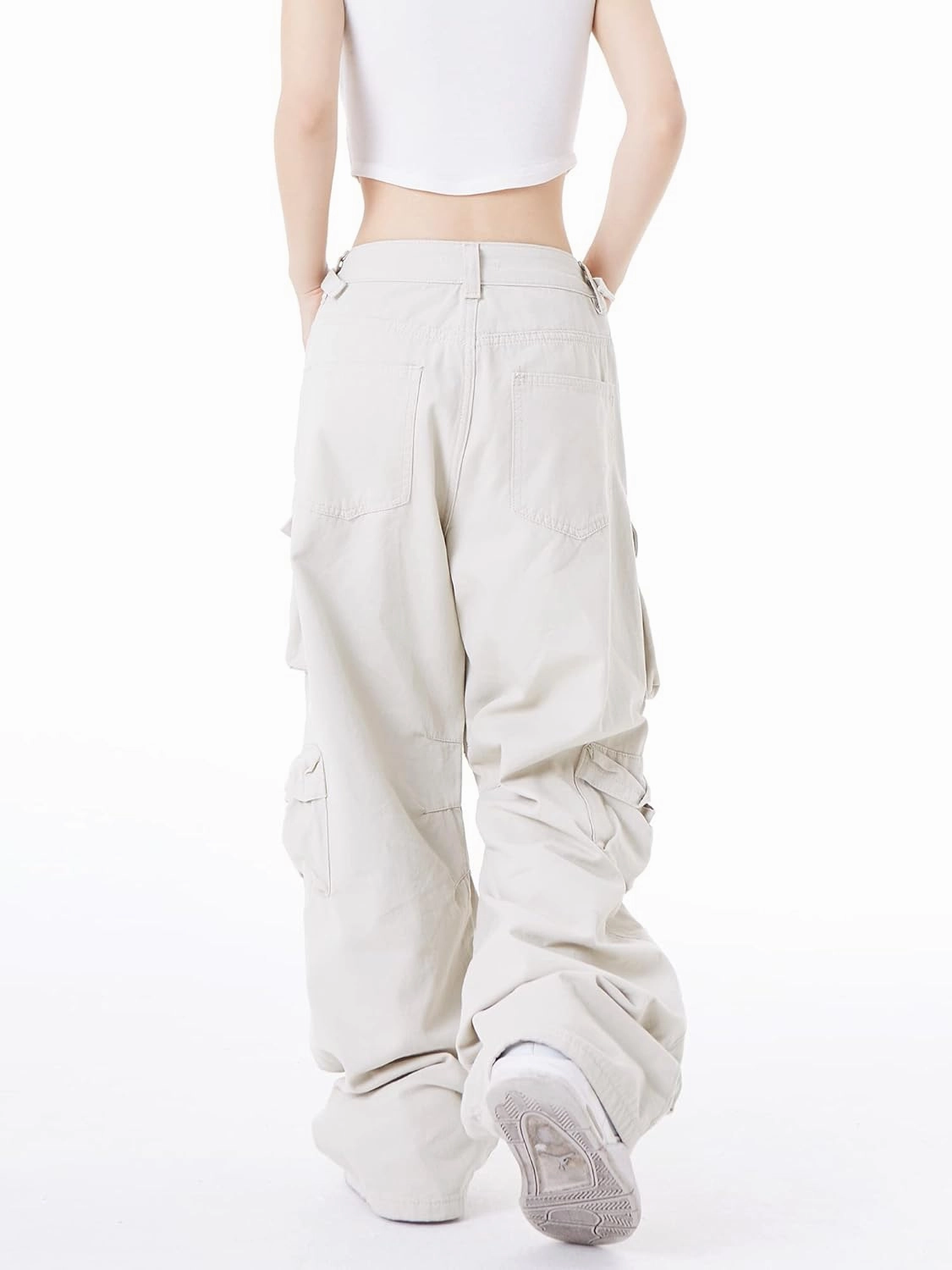 Women's Baggy Cargo Pants Y2K Clothing Multi-Pocket Relaxed Fit Jeans Fairy Grunge Clothes Alt Emo Streetwear